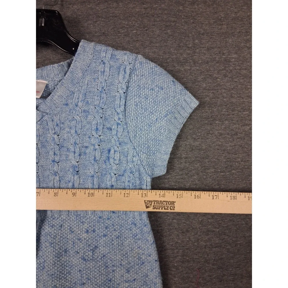 Hanna Andersson Girls Dress Youth 10 Blue‎ Knit Wool Blend V Neck Pullover